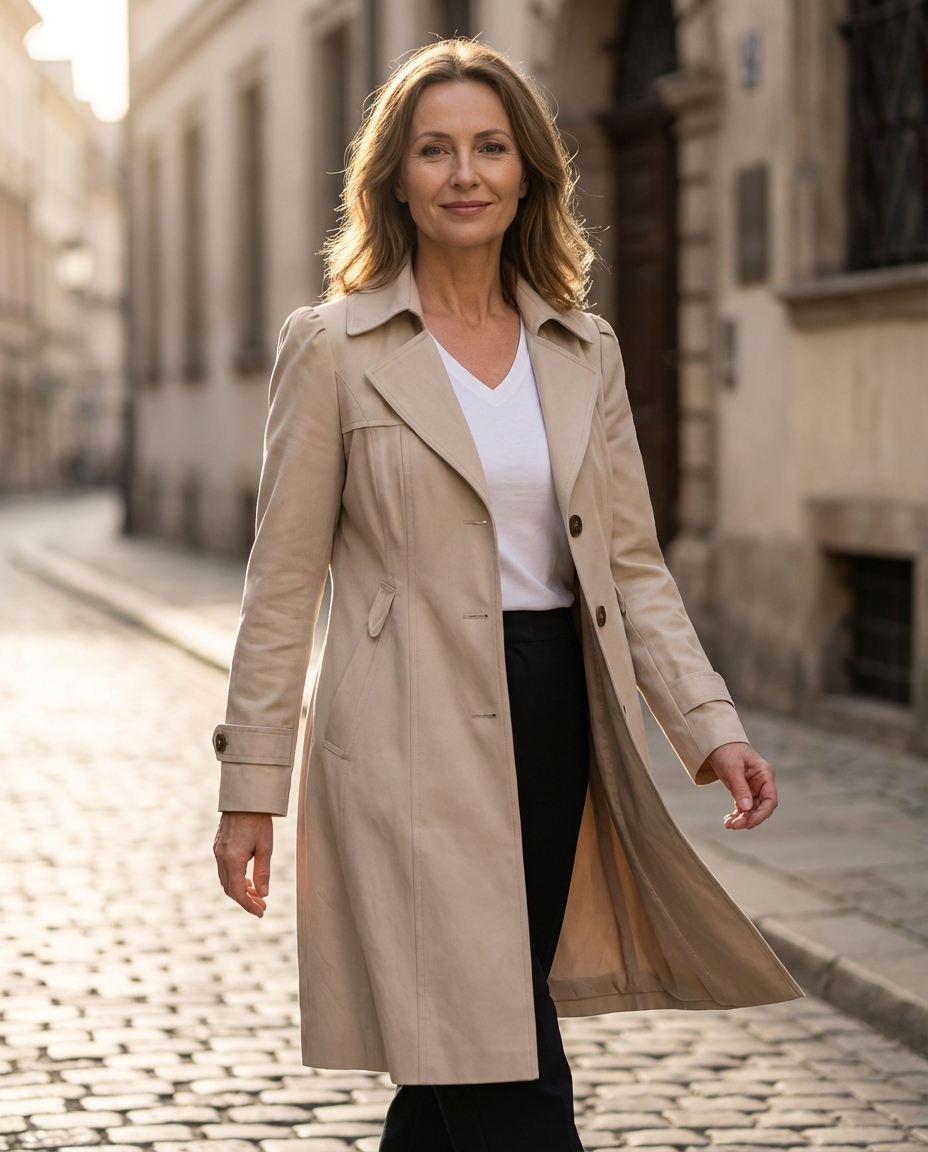 ABRIGO LARGO ELEGANTE PARA MUJER