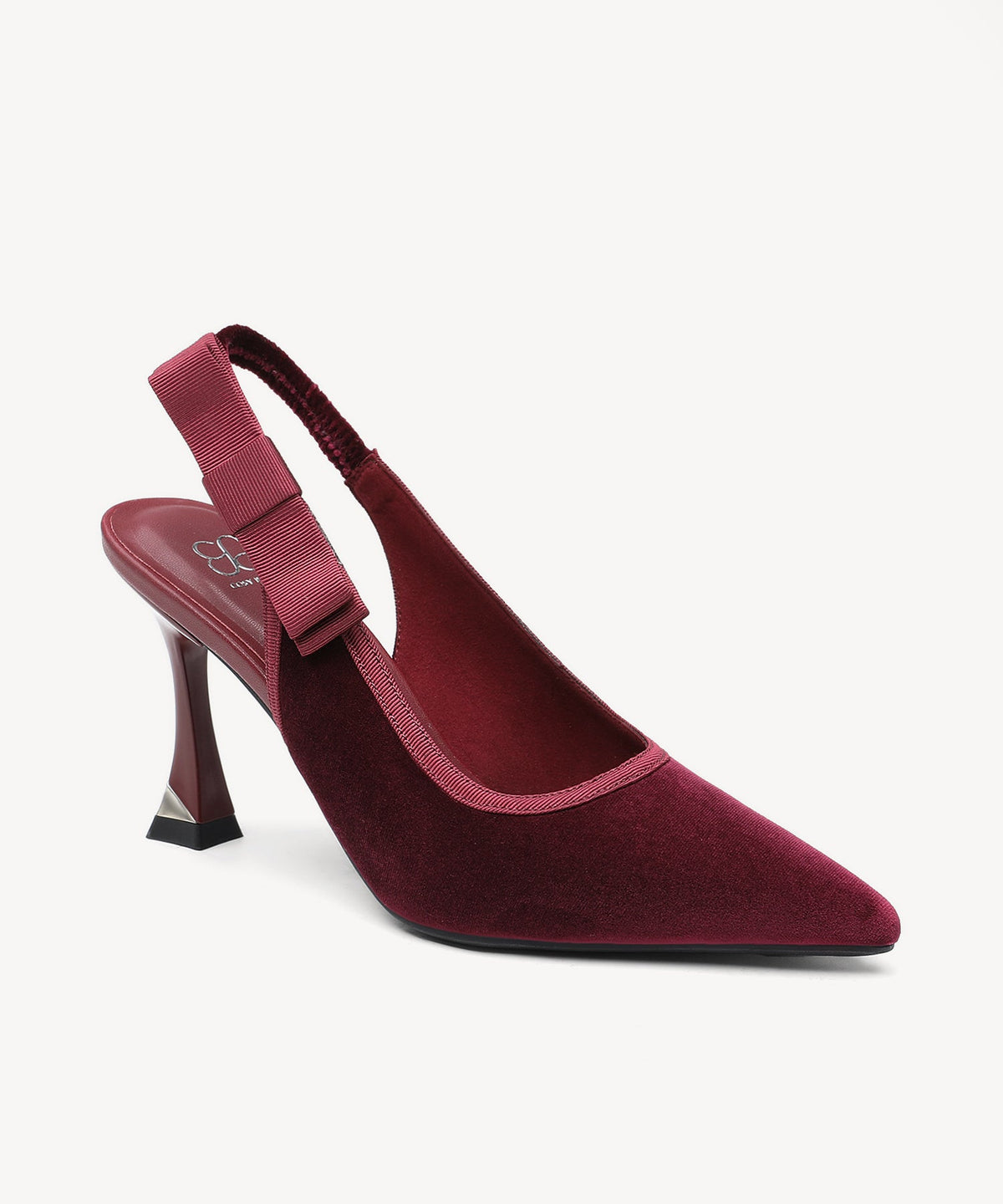 Everlush Velvet Pointed Toe Heeled Slingback
