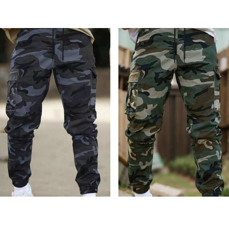 Pantalones de trabajo multibolsillos de algodón y nailon