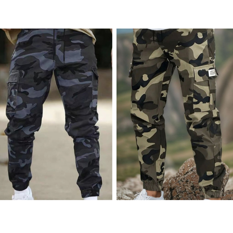 Pantalones de trabajo multibolsillos de algodón y nailon