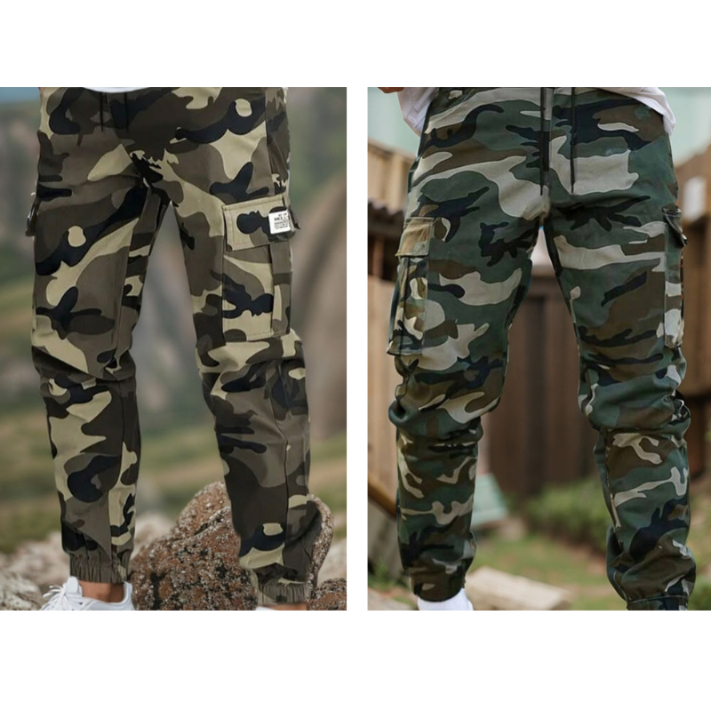 Pantalones de trabajo multibolsillos de algodón y nailon