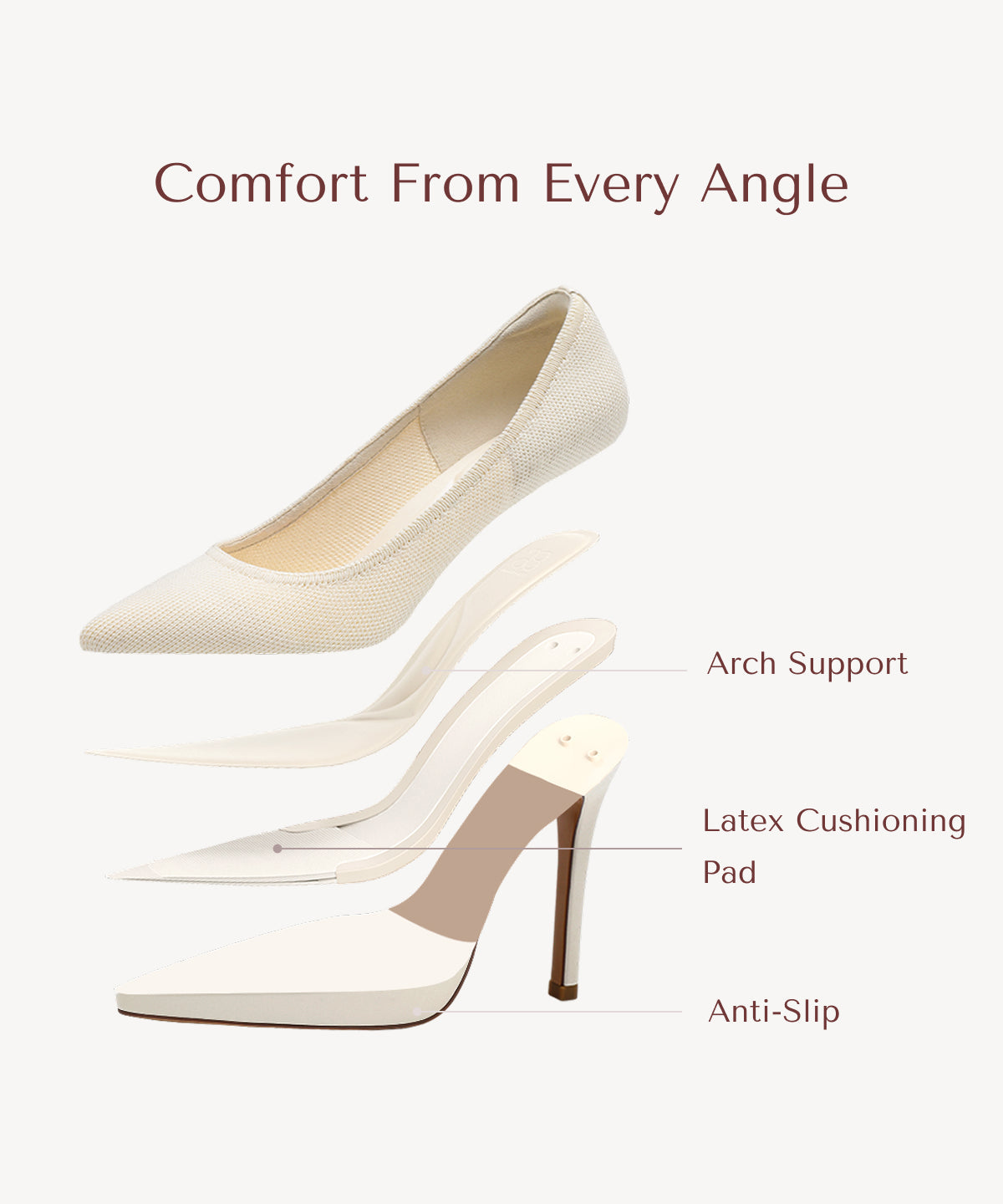 StyleFlex Pointed Toe Heeled Platform Pump