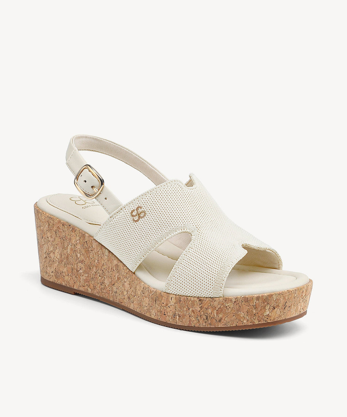 CorkLuxe H-Band Square Toe Wedge Sandal
