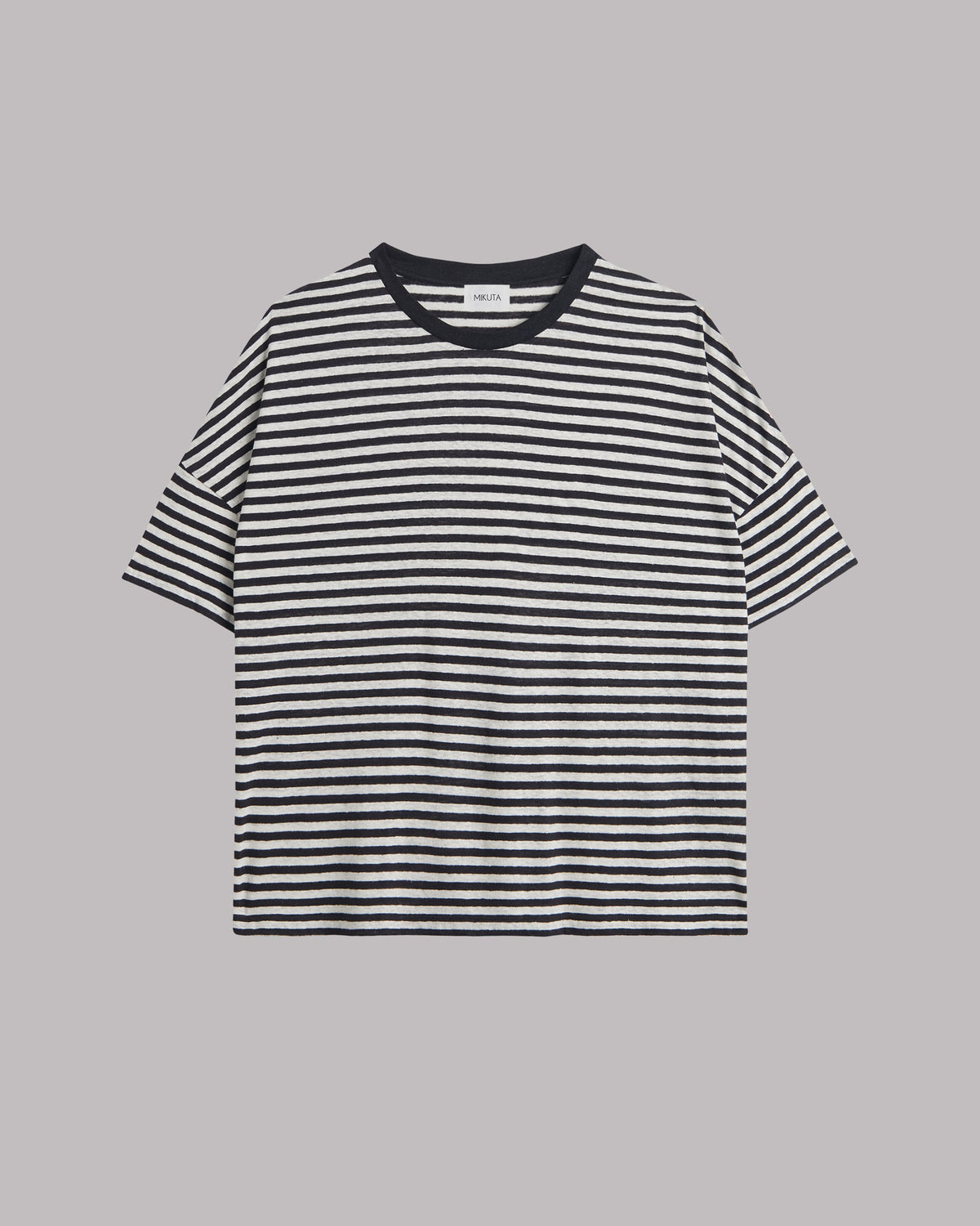 The Striped Long Loose Thin Linen T-Shirt