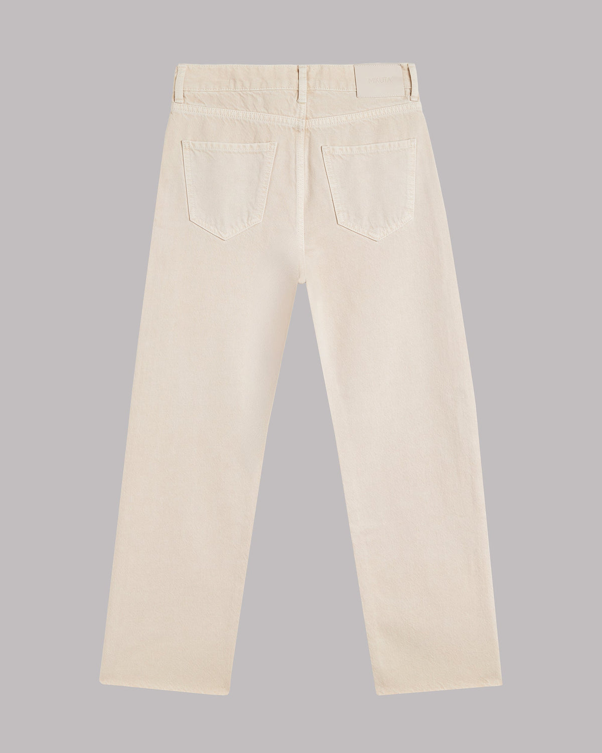 The Beige Cropped Straight Jeans