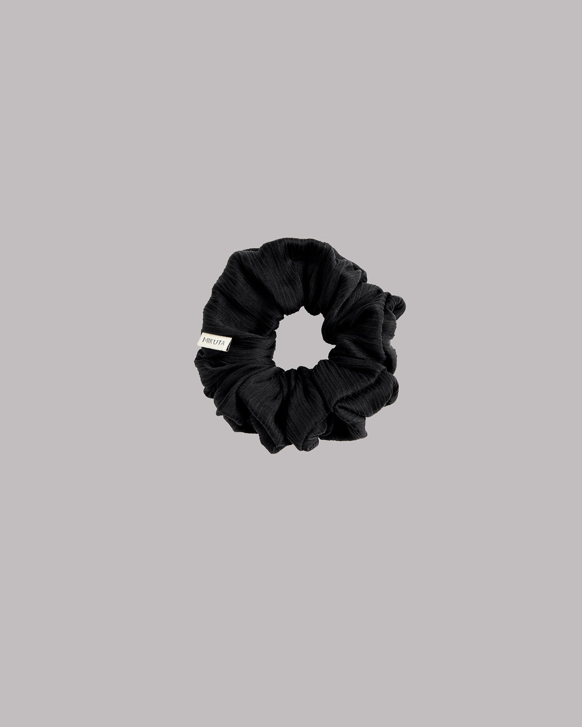 The Black Crinkle Scrunchie