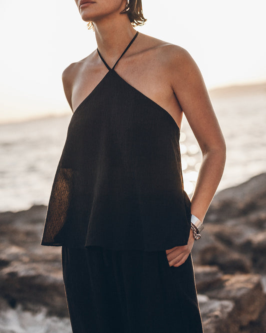 The Black Halterneck Top
