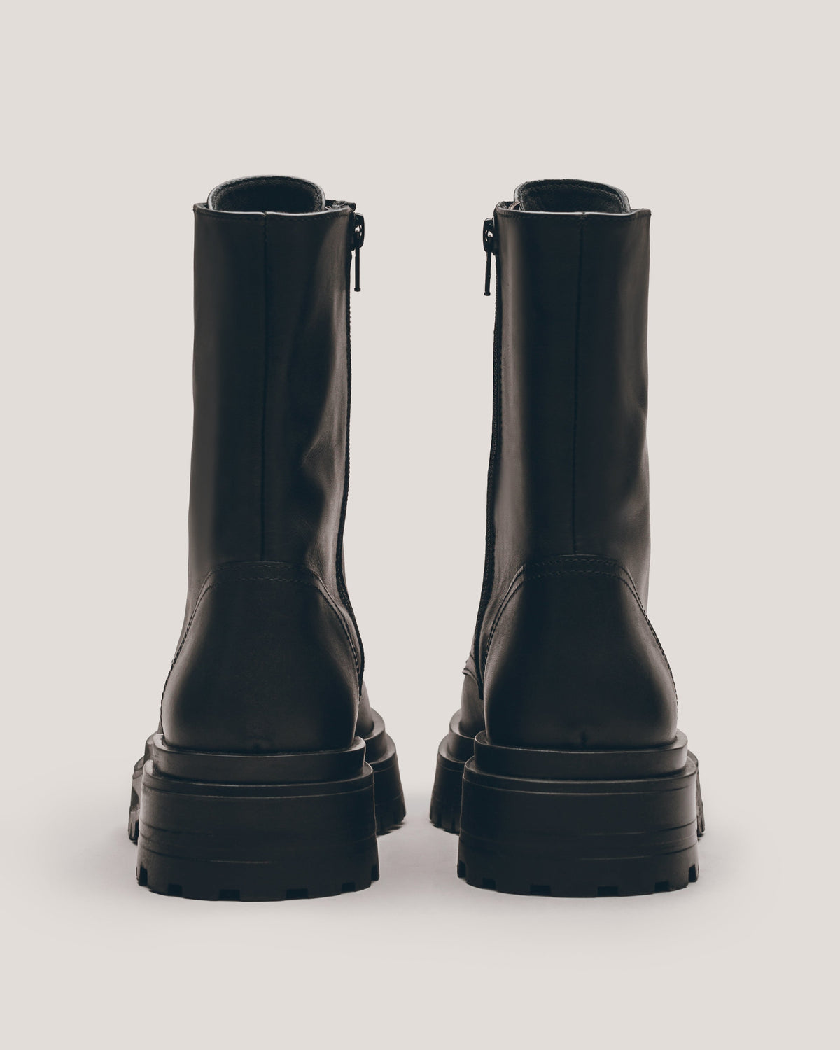 The Black Laced Leather Boots