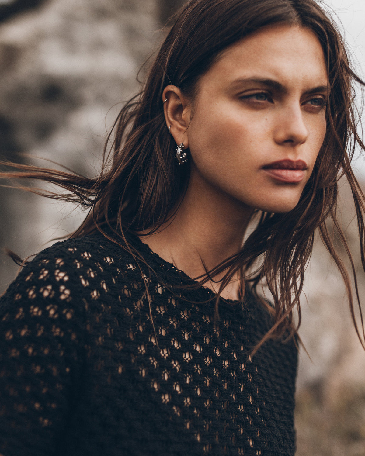 The Black Short Crochet Dress