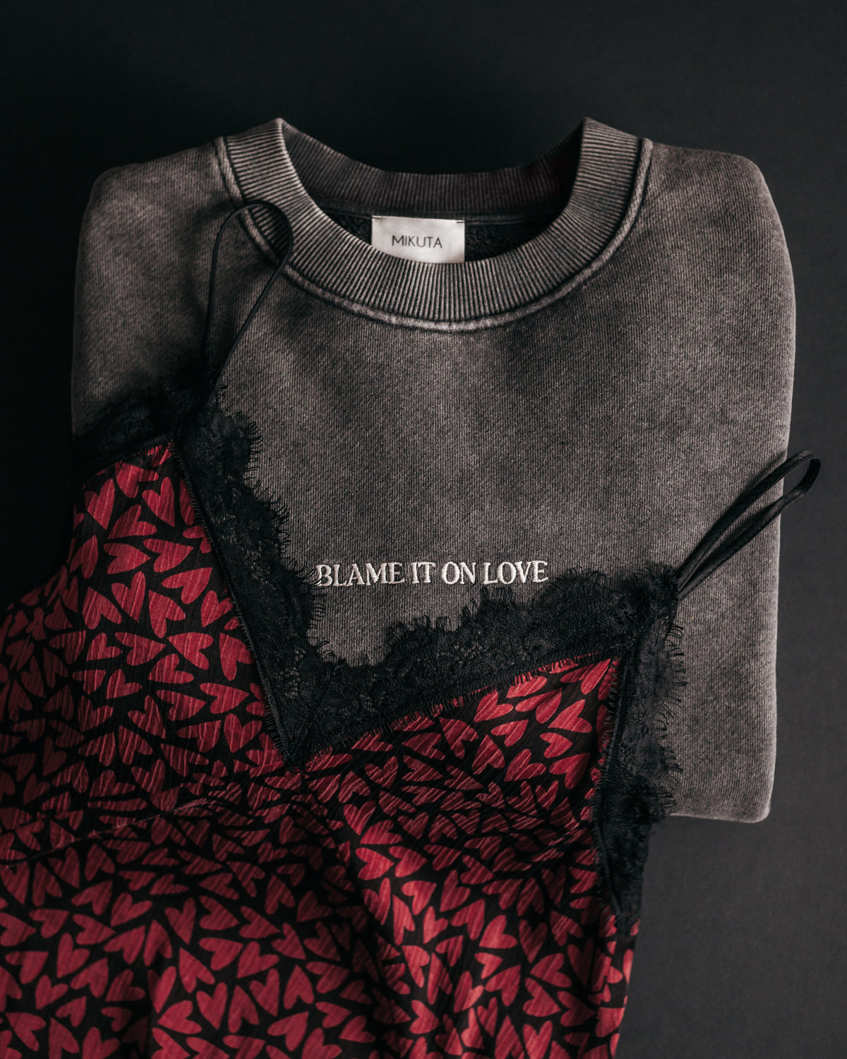 The Red Hearts Crinkle Top