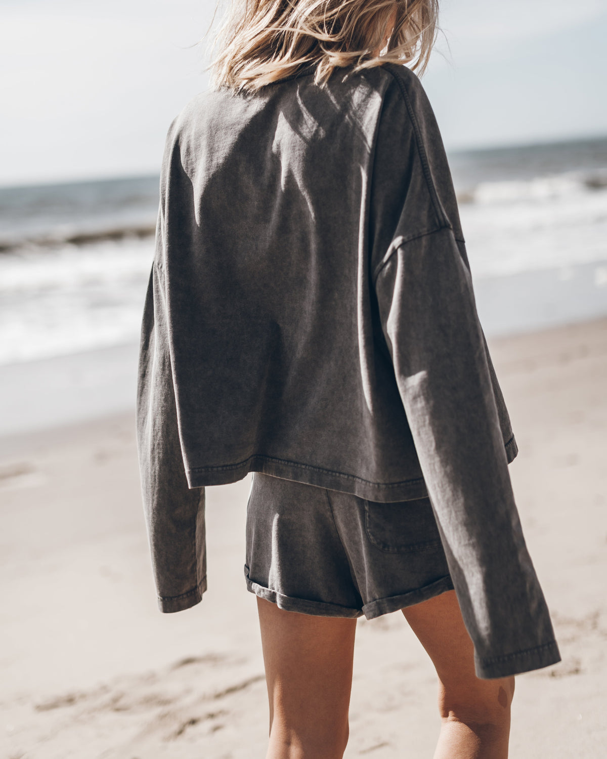 The Dark Faded Loose Cotton Longsleeve
