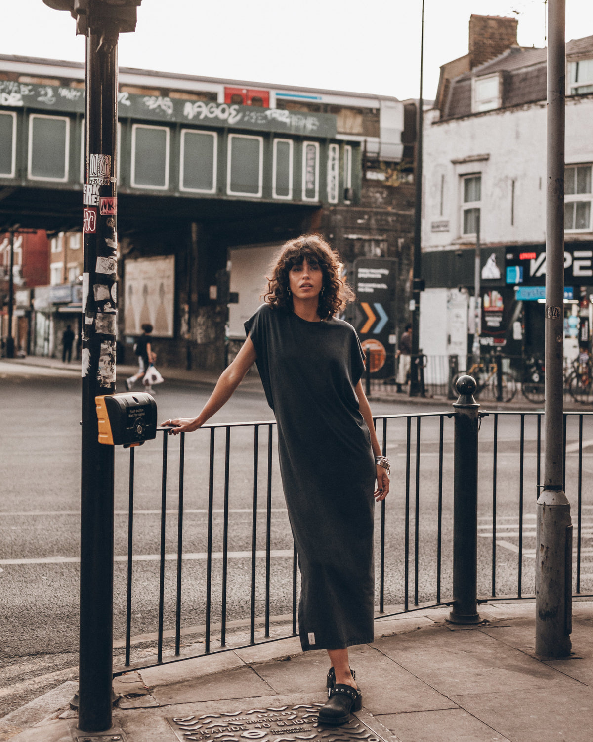 The Dark Long Batwing Dress