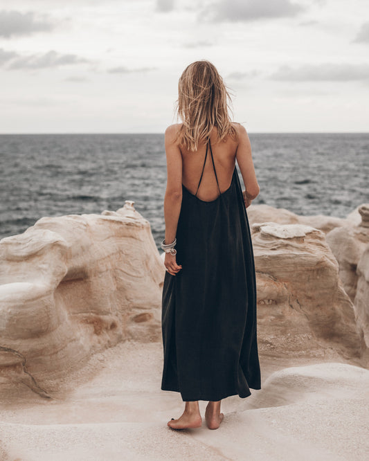 The Dark Long Beach Dress