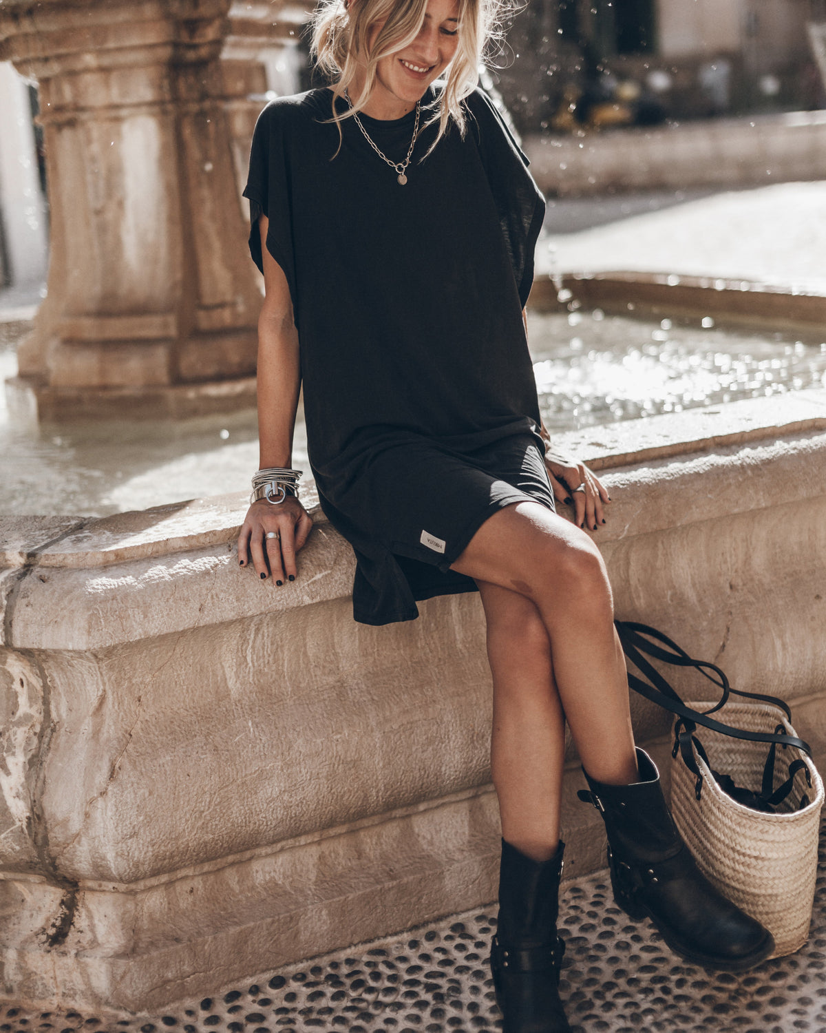 The Dark Short Batwing Dress