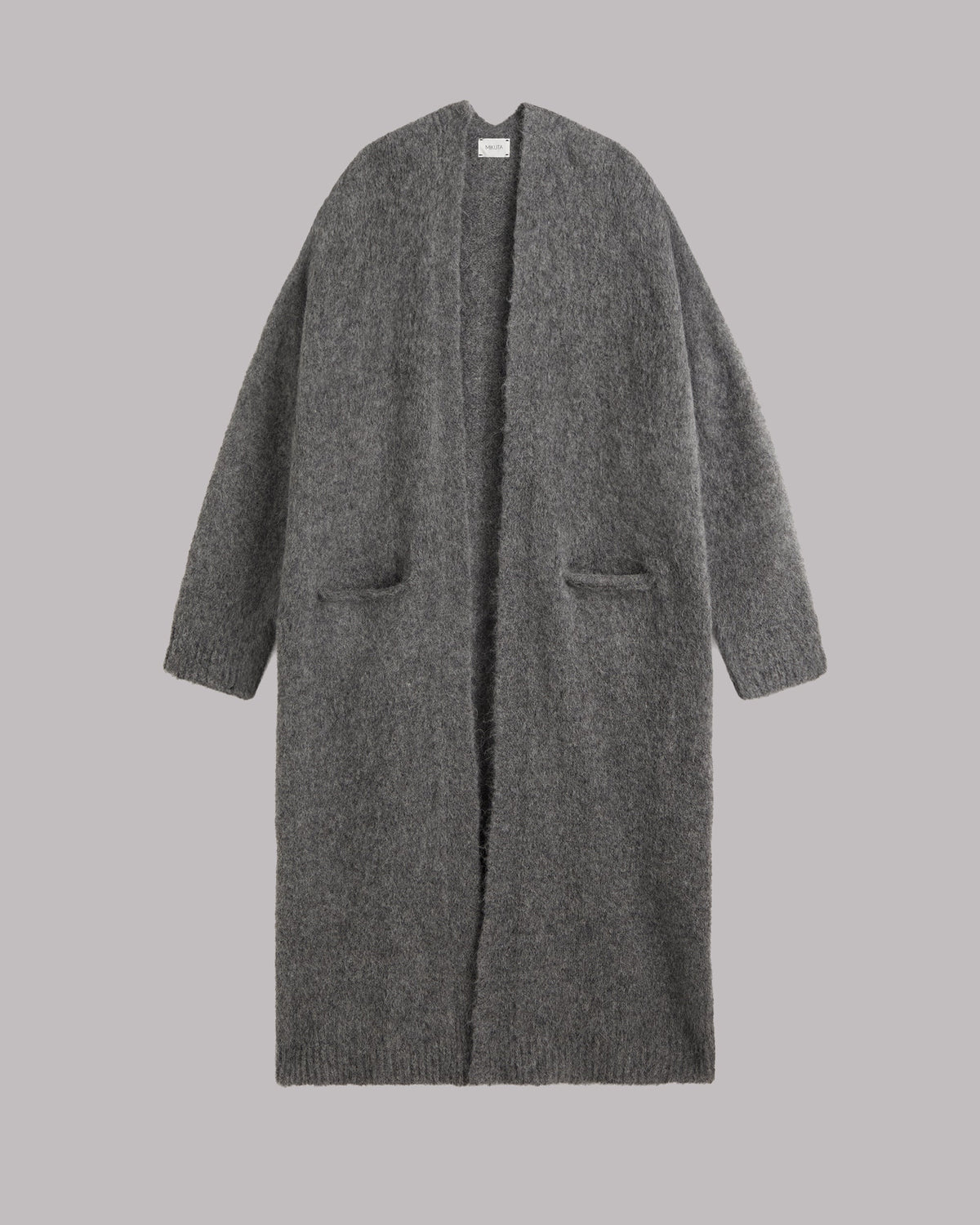 The Grey Fluffy Alpaca Long Cardigan