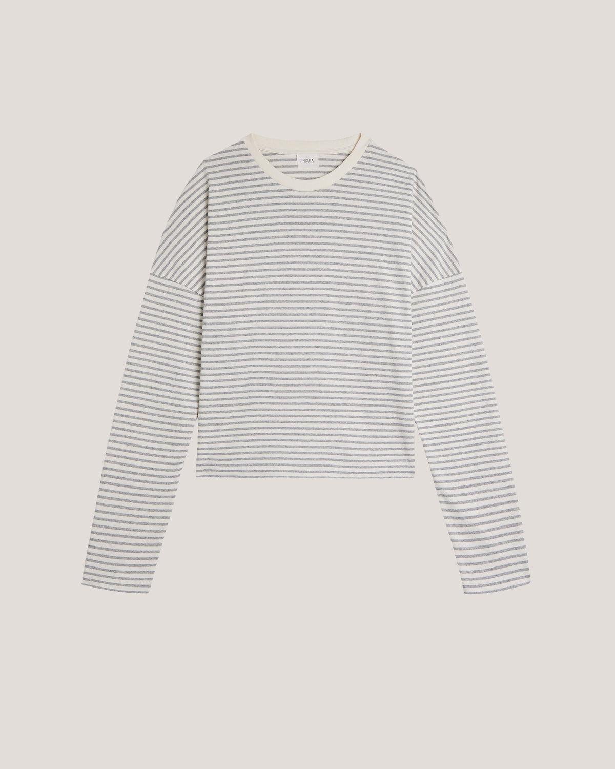 The Grey Striped Loose Cotton Longsleeve