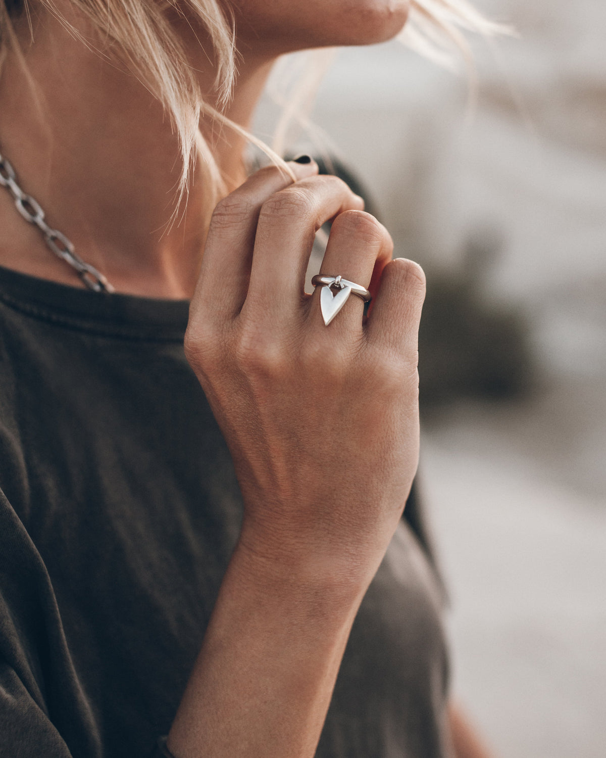 The Heart Charm Ring