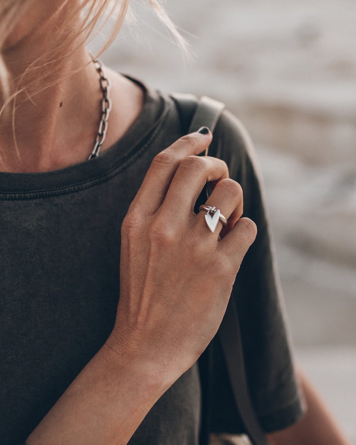 The Heart Charm Ring