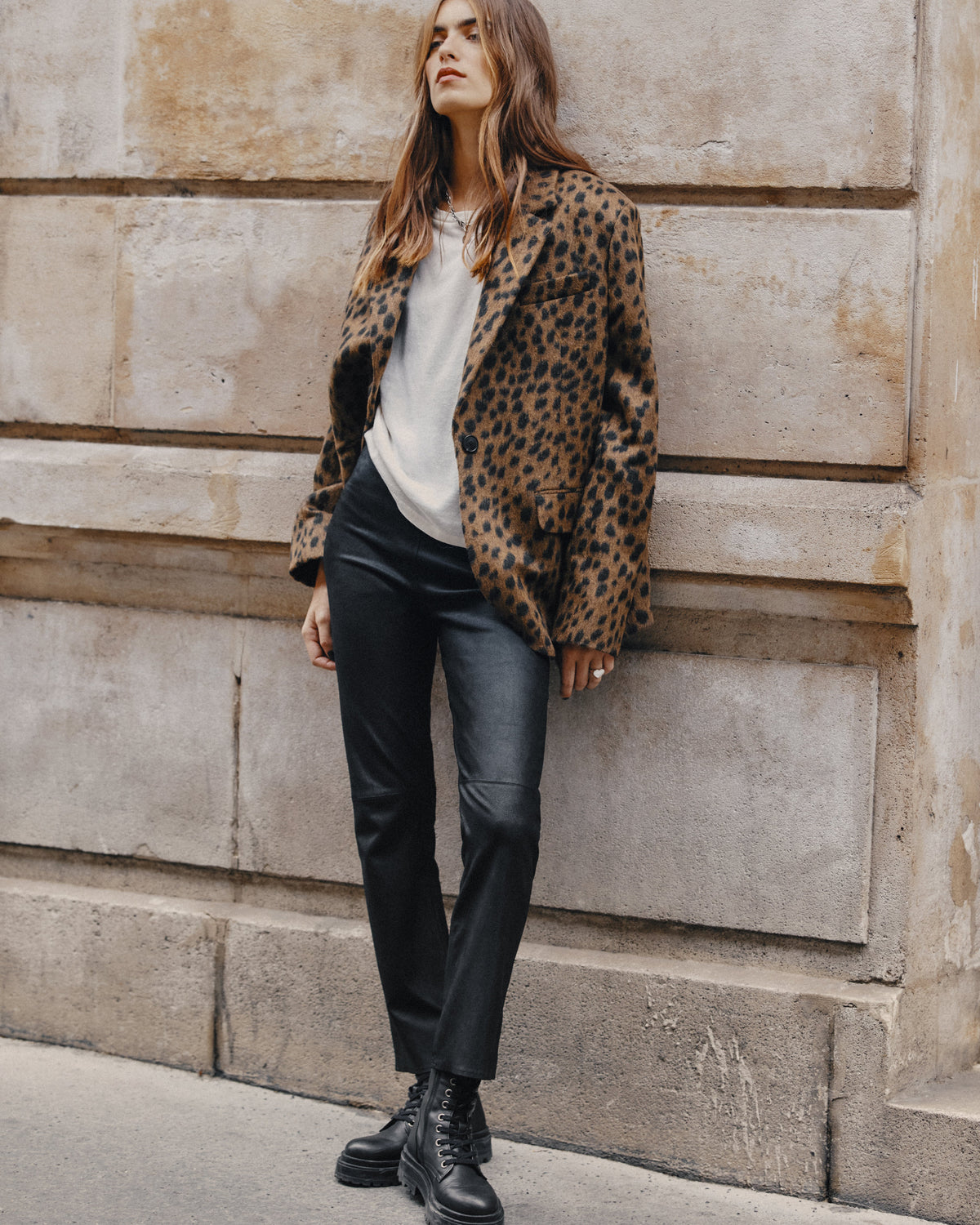 The Black Cropped Leather Pants