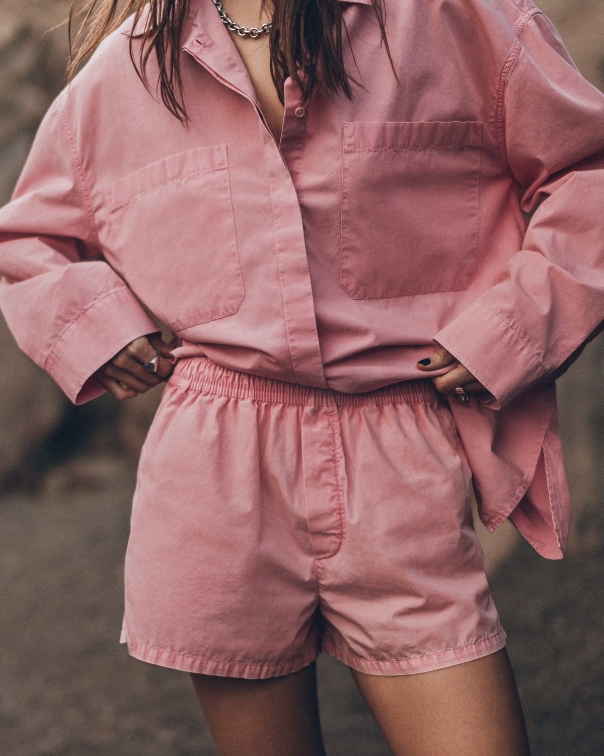 The Pink Cotton Oversized Shirt