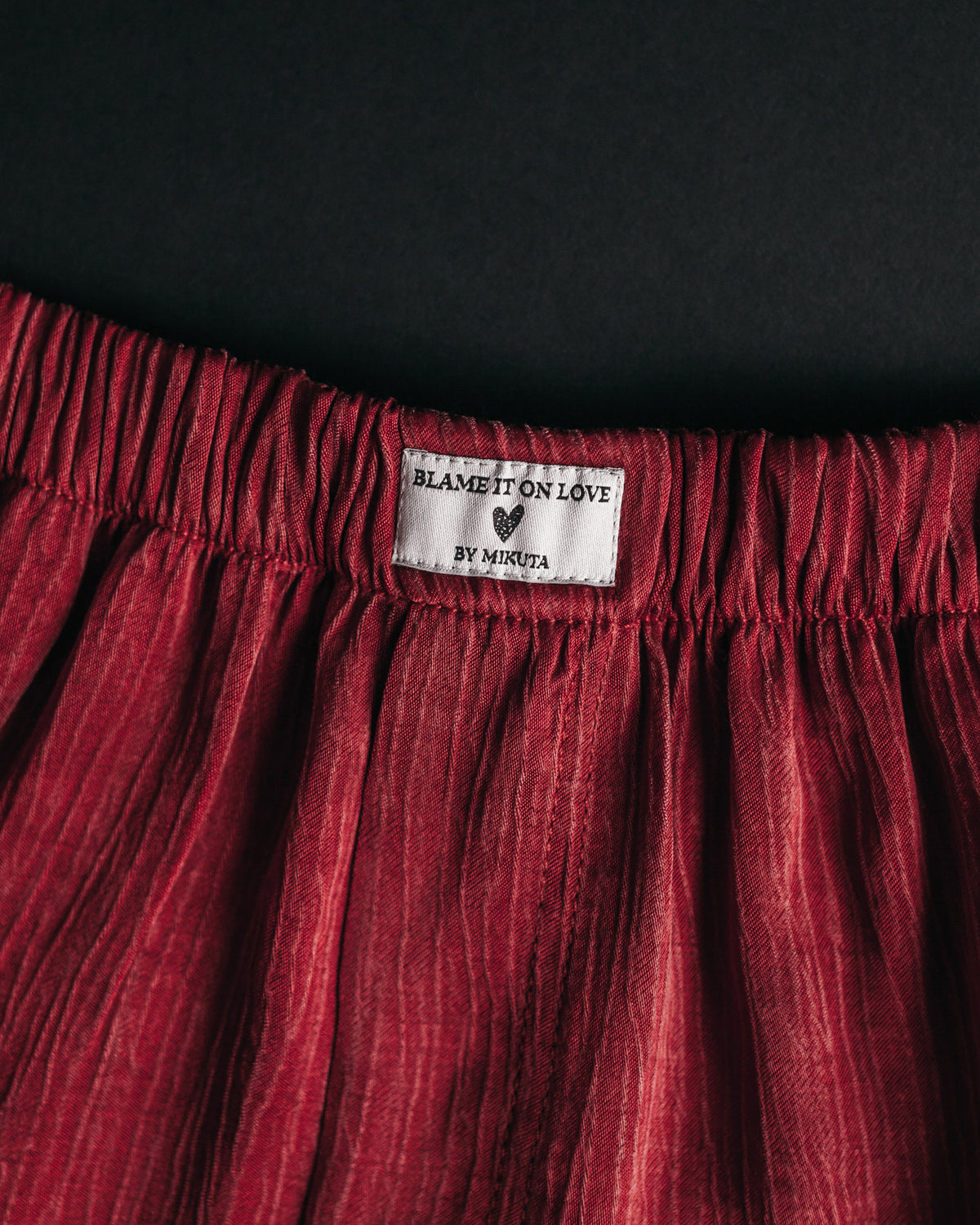 The Red Crinkle Boxer Shorts