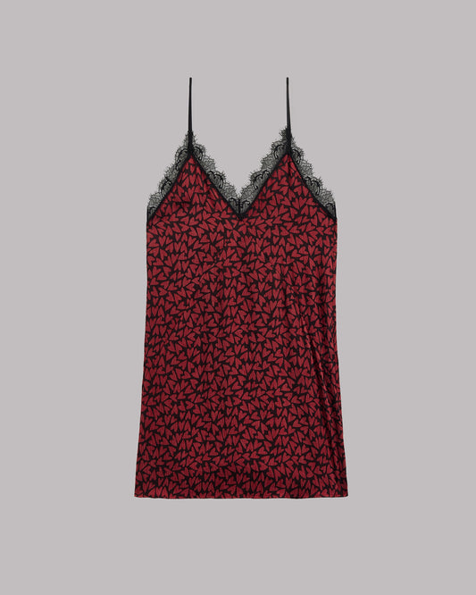 The Red Hearts Crinkle Dress