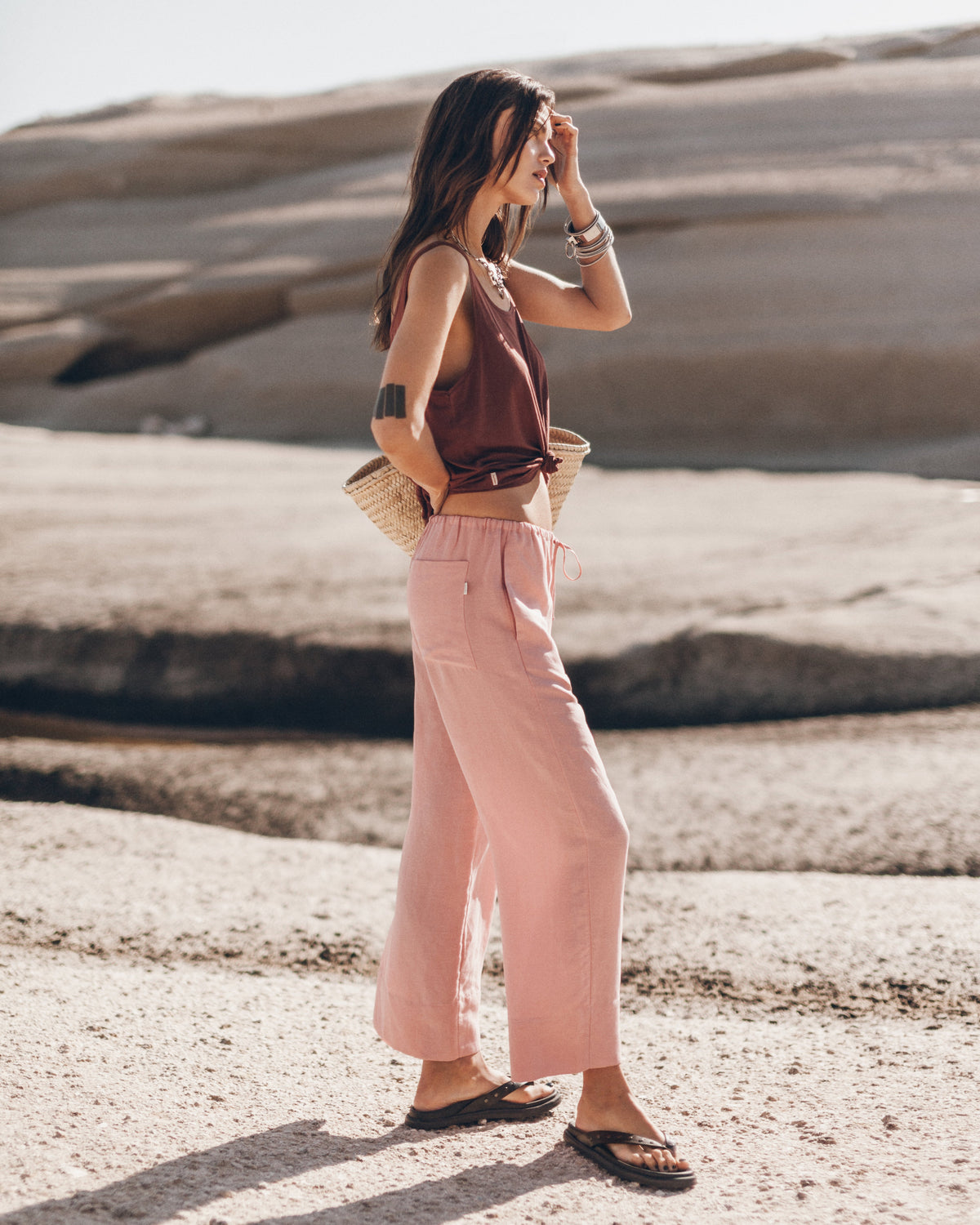The Blush Cropped Pants