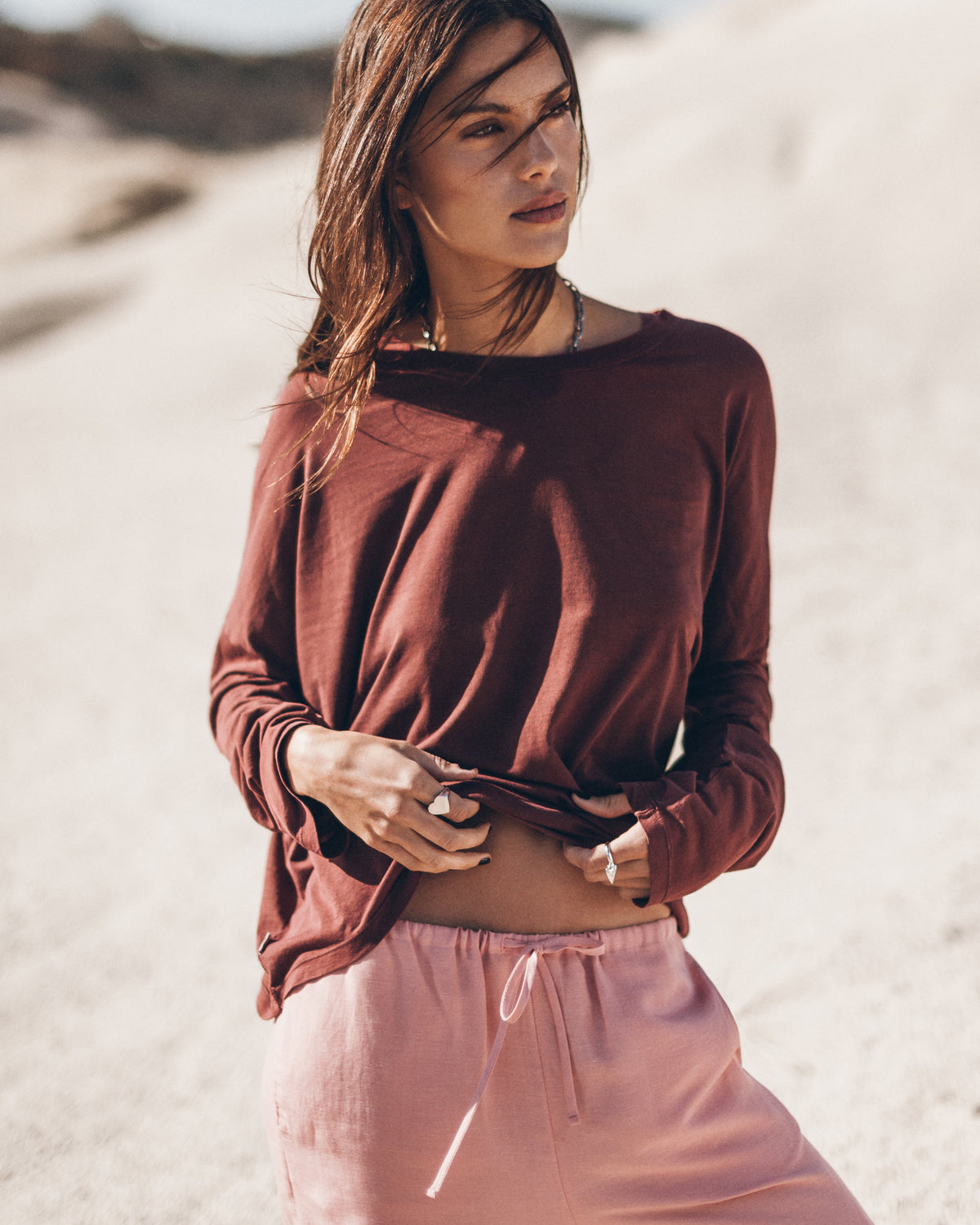 The Red Thin Loose Longsleeve