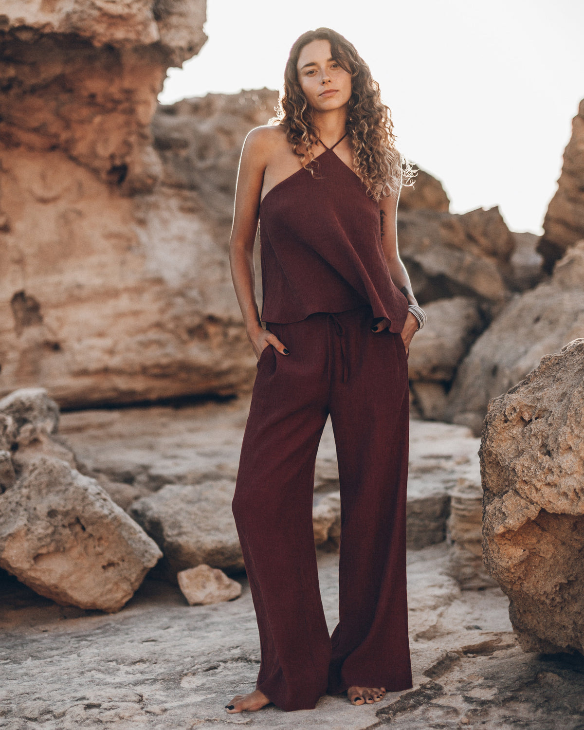 The Russet Halterneck Top