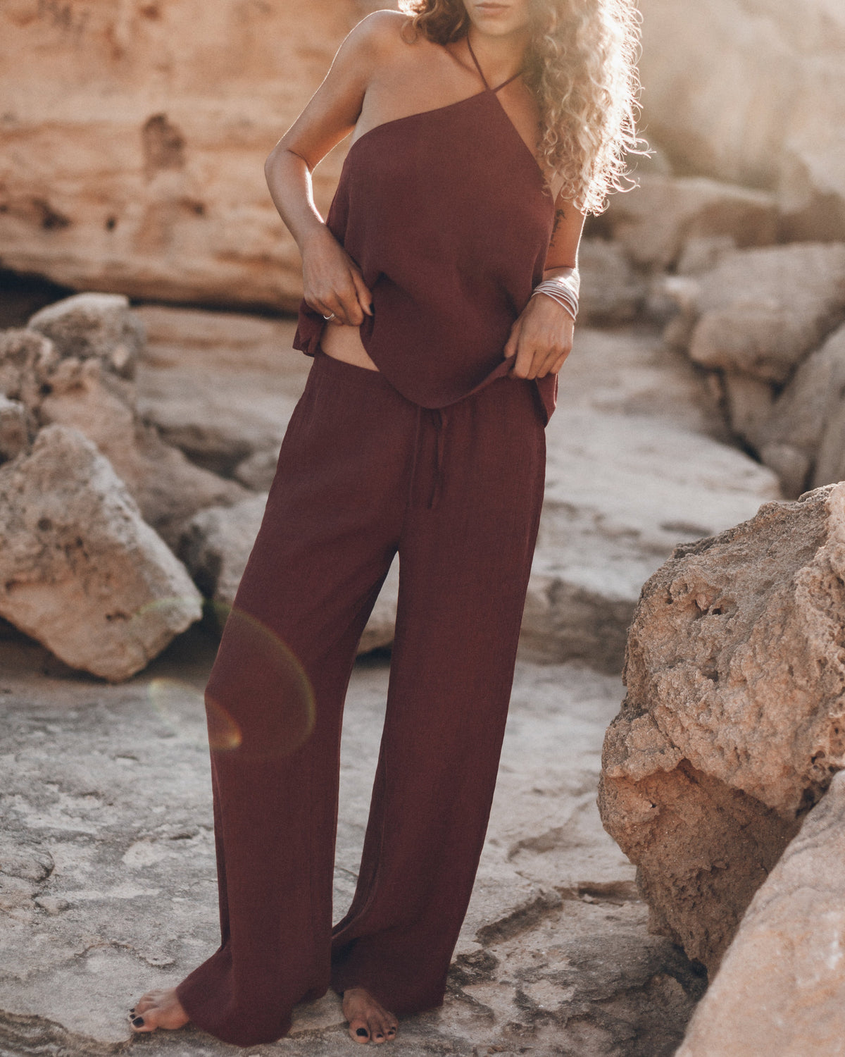 The Russet Flowy Pants