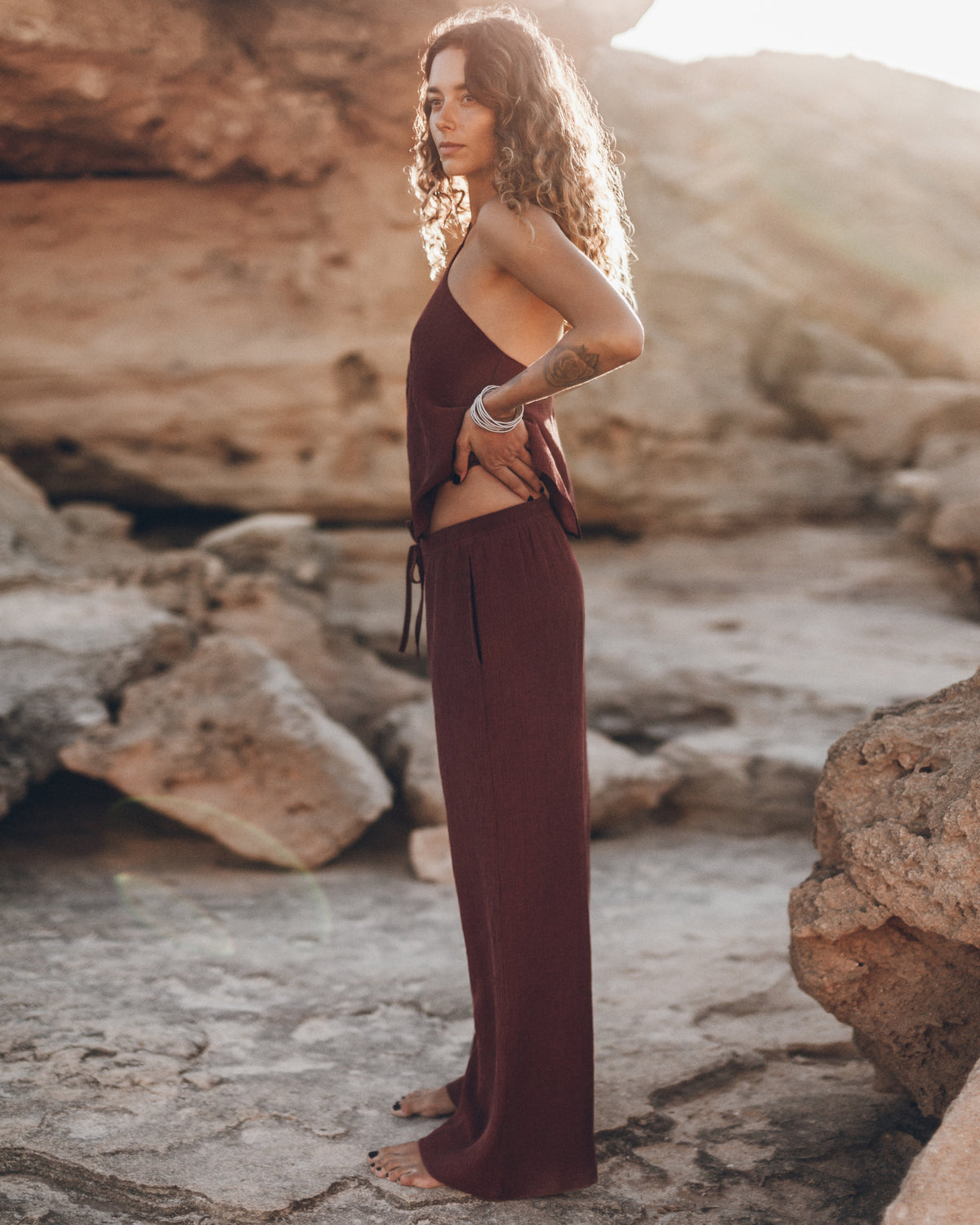 The Russet Flowy Pants