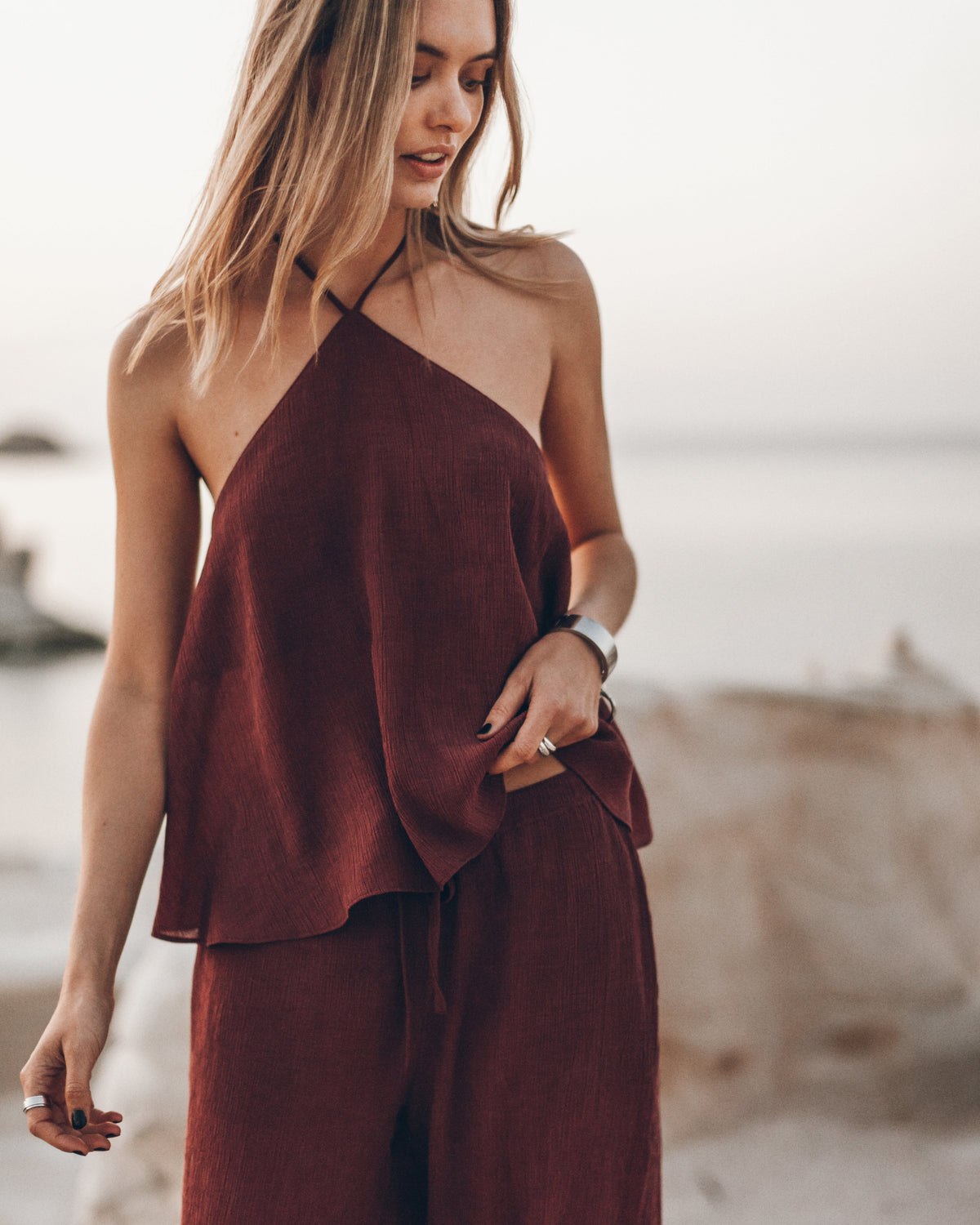 The Russet Halterneck Top