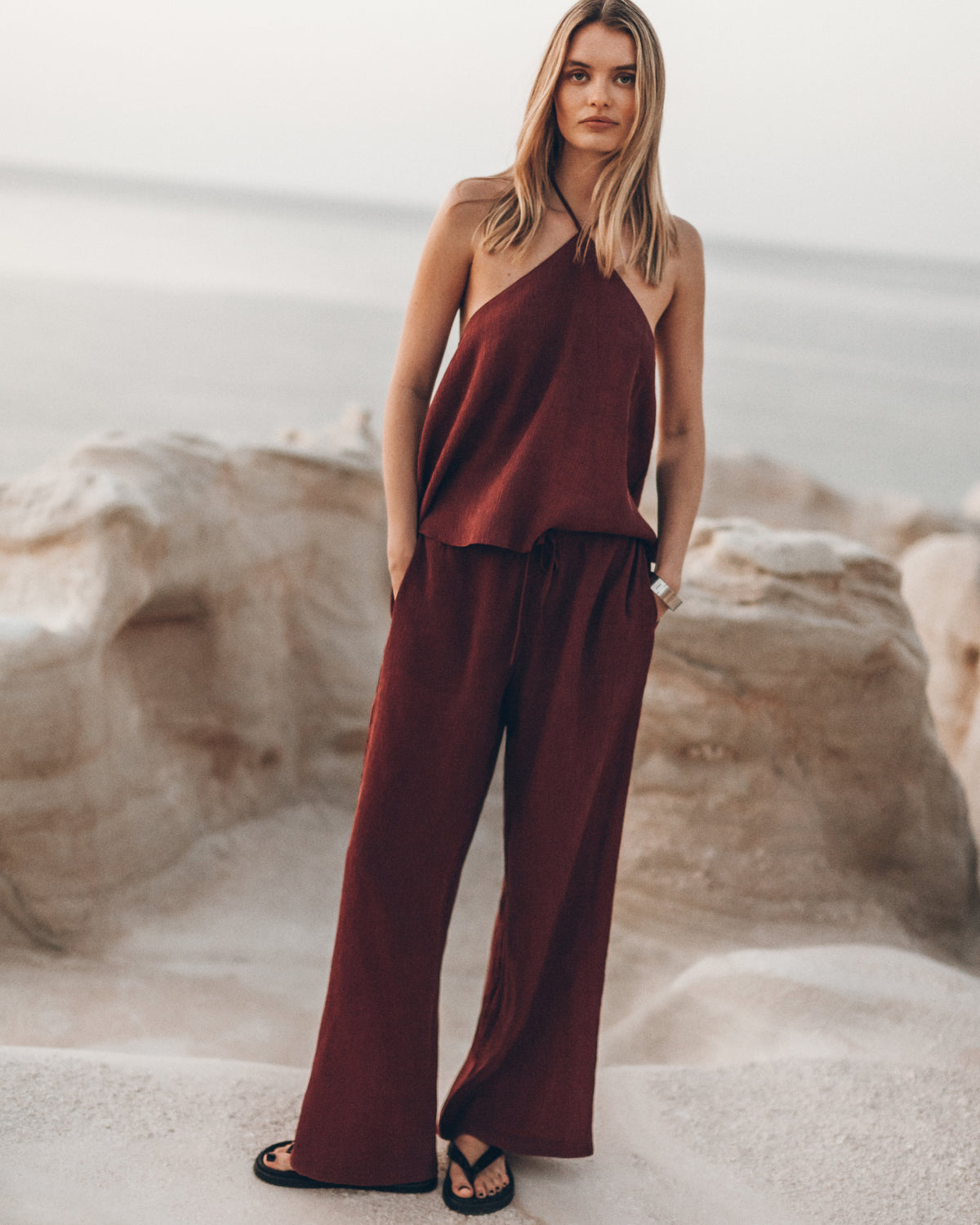 The Russet Flowy Pants