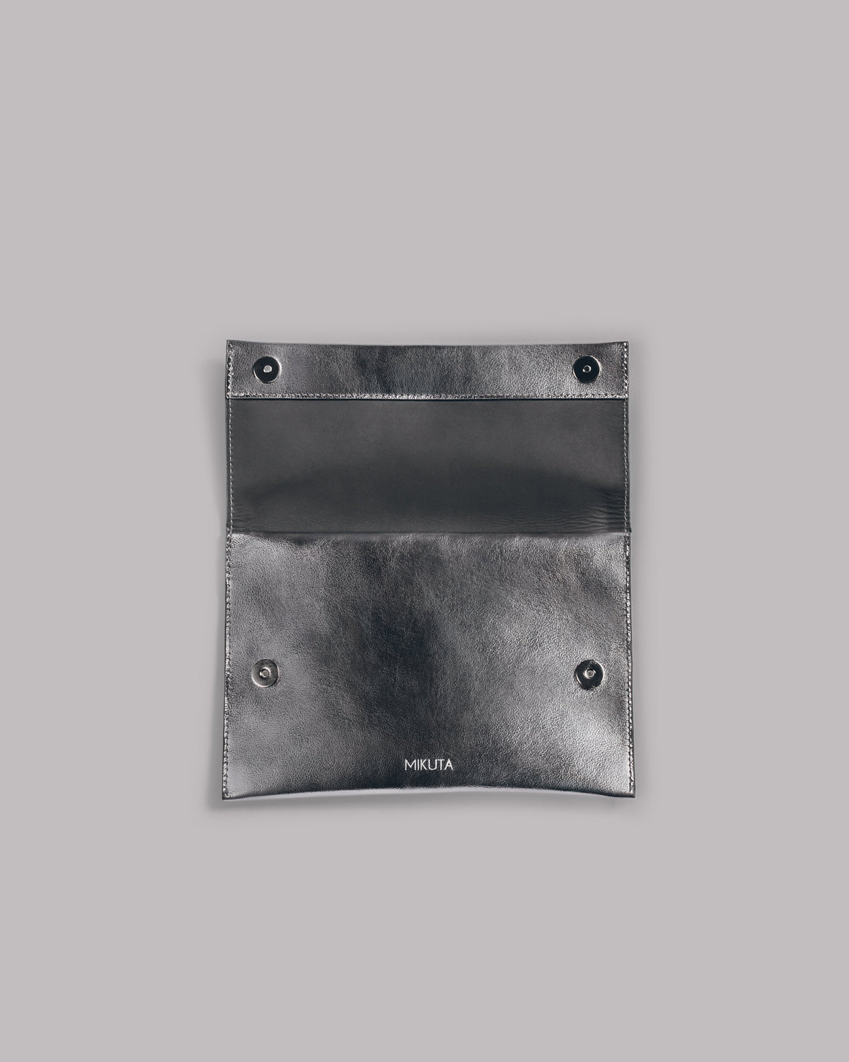 The Silver Leather Essentials Pouch