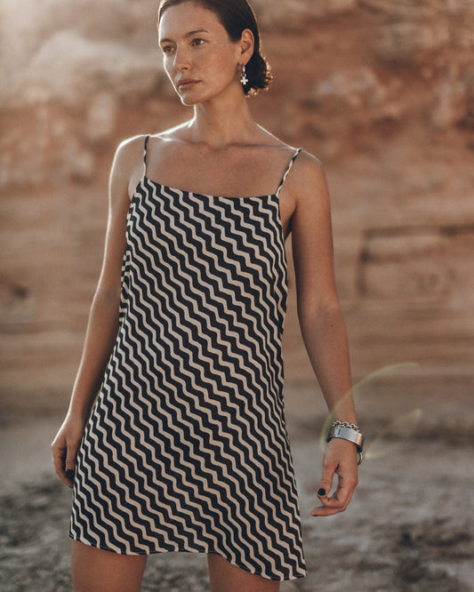 The Striped Sheer Short Slip Dress