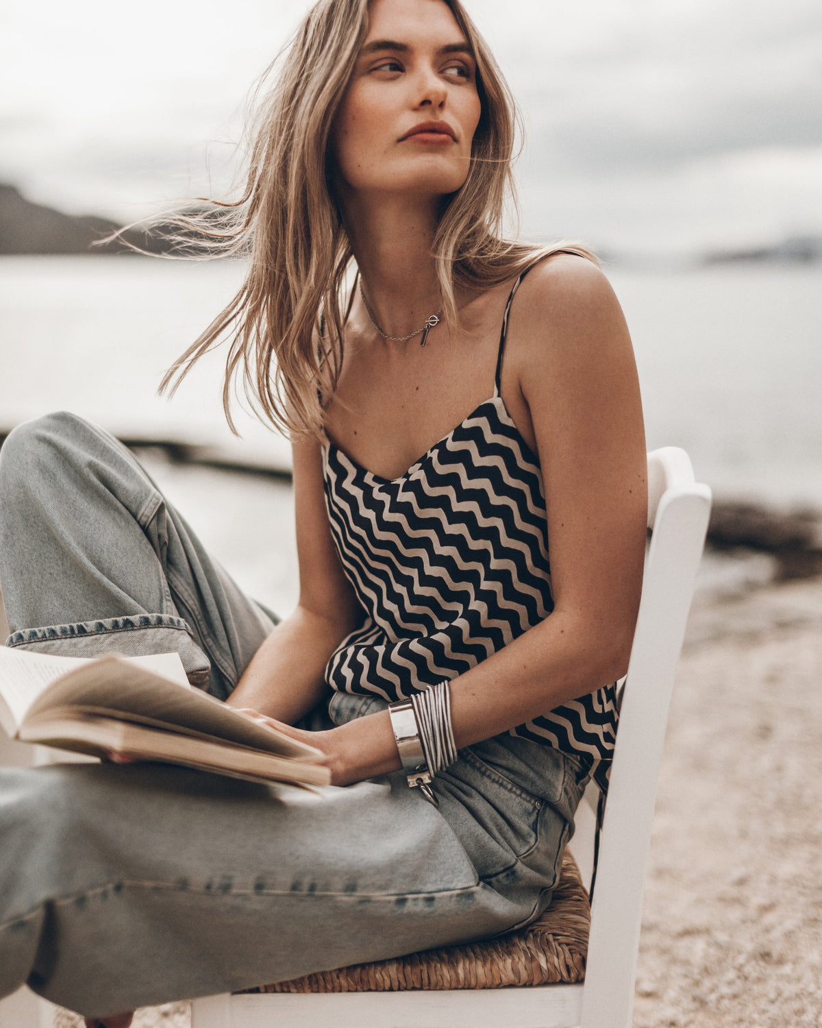 The Striped Sheer Slip Top