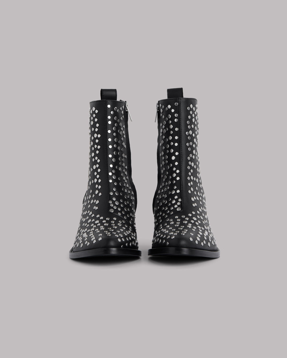 The Studded Leather Ankle Boots
