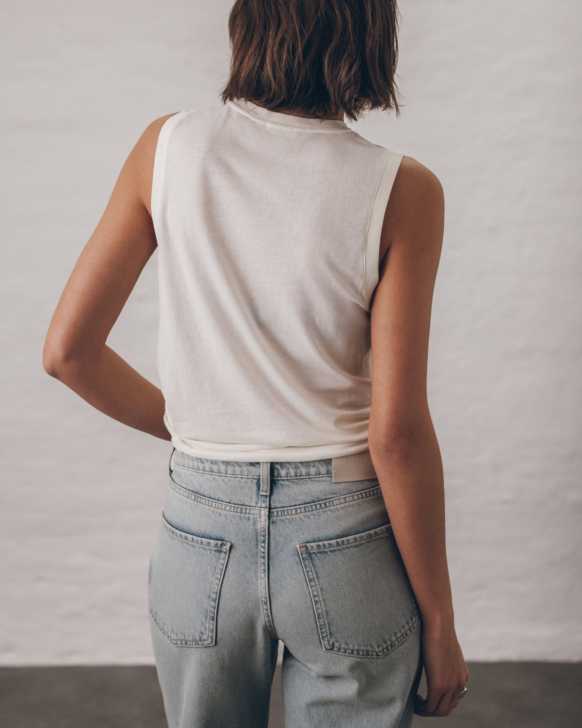The White Draped Tank Top