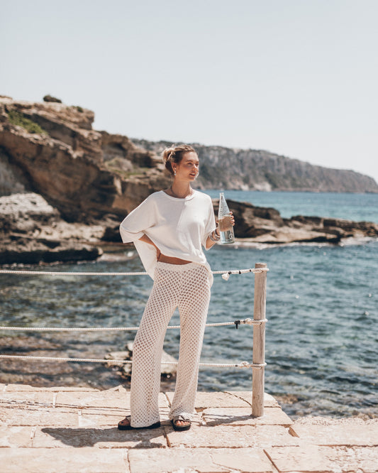 The Ecru Crochet Pants