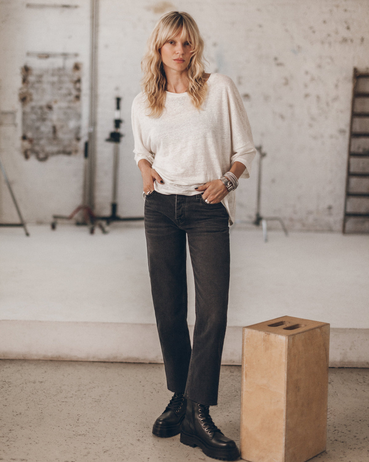 The Black Cropped Straight Jeans