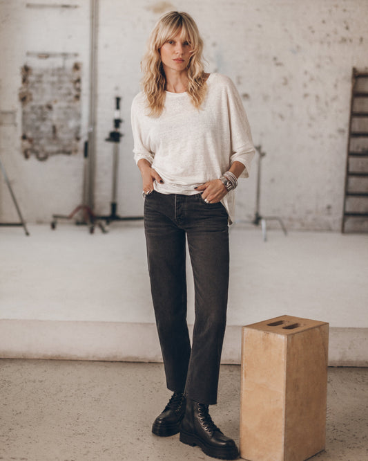 The Black Cropped Straight Jeans