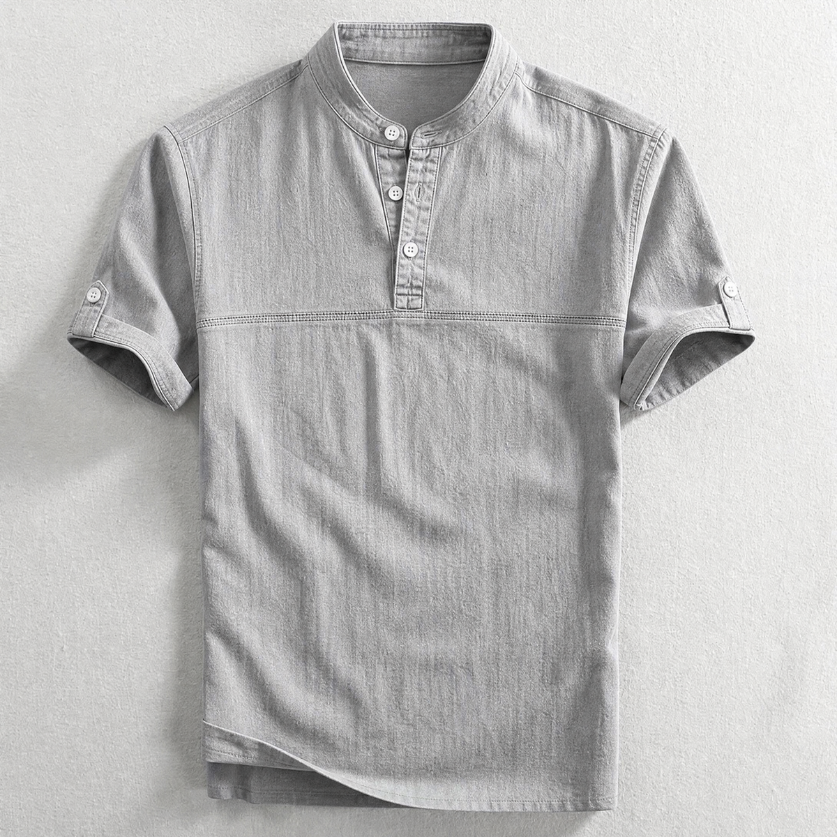 Camisa Henley Porter de algodón lavado