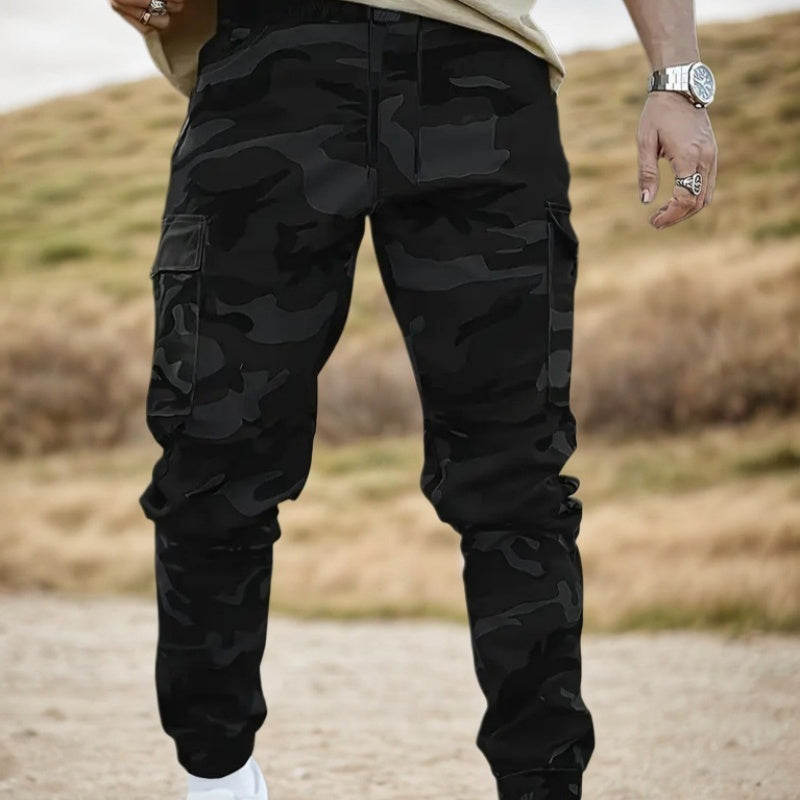Pantalones de trabajo multibolsillos de algodón y nailon