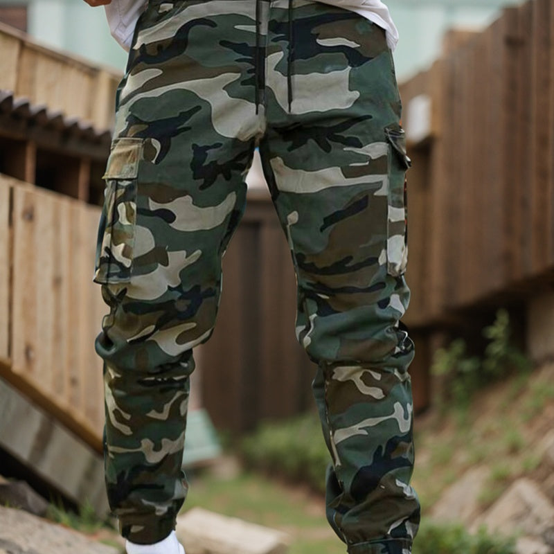 Pantalones de trabajo multibolsillos de algodón y nailon