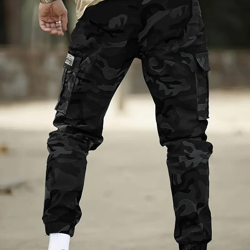 Pantalones de trabajo multibolsillos de algodón y nailon